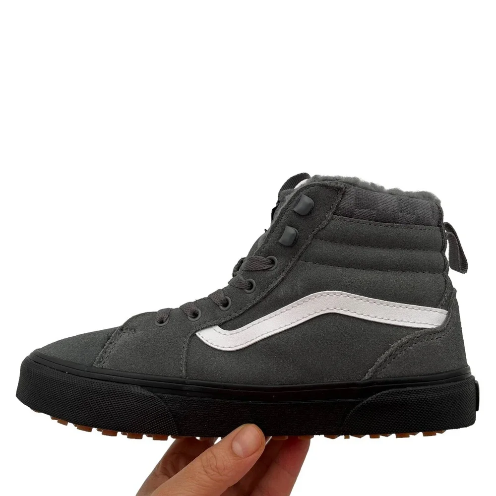 Vans Filmore Youth Boys Suede High-Top Lined Shoes Size 3‎ Gray Water Resistant